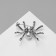 Brooch "Spider" pearl, white color in silver