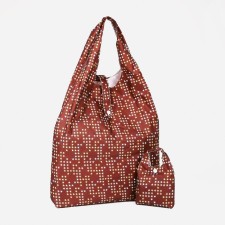 Household bag on the button, brown color