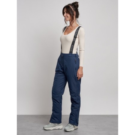 Semi-combinezone ski insulated female winter, size 44, dark blue color-1