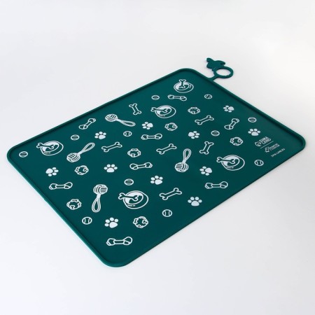 Silicone rug for a bowl "Pattern", 30x40 cm, green-3