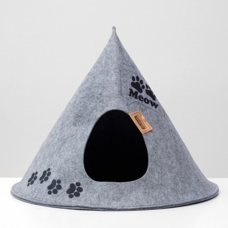 Animal house from felt "Wigwam Meow", 53 x 41 x 53 cm-5