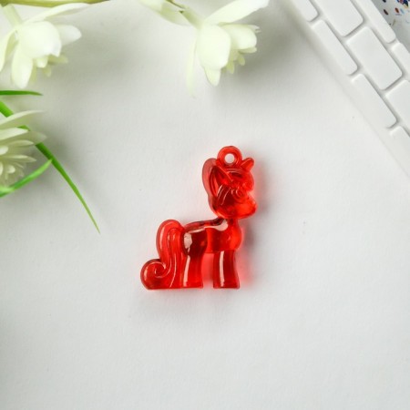 Decor for creativity plastic "Unicorn" transparent set of 8 pcs 3.4x4.1x1.1 cm mix-1