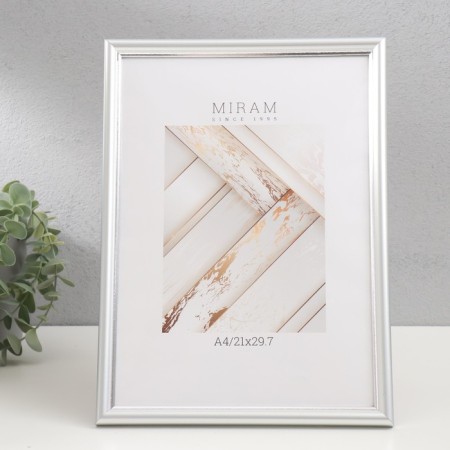 Photo frame Plastic "Mira" 21x30 cm, 421 silver (plastic screen)-1