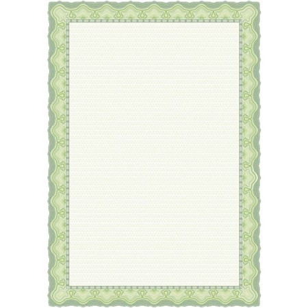 A4 Certificate-Certificance, 25 Calligrata "Green Ornament", 120 g/m2-1