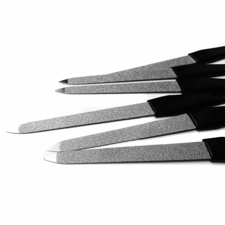 Metal file for nails, 15 cm, in a case, silver/black color-5