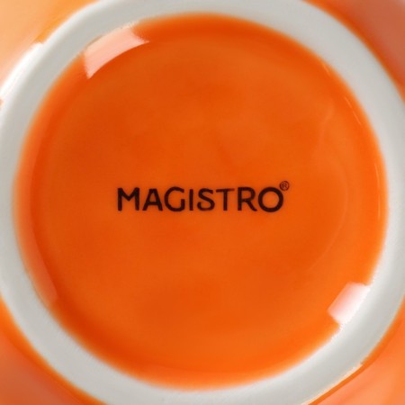 Porcelain mug Magistro "Cerera", 400 ml, color orange color-4