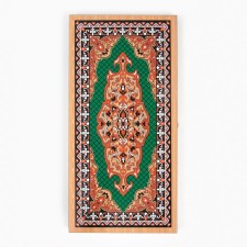 Zeleny pattern backgammon, wooden board 50 x 50 cm, with a field for playing checkers