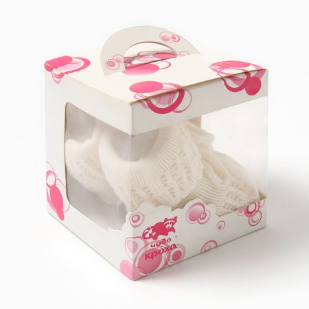 Restoring booties for children, white color, size 11-13-2