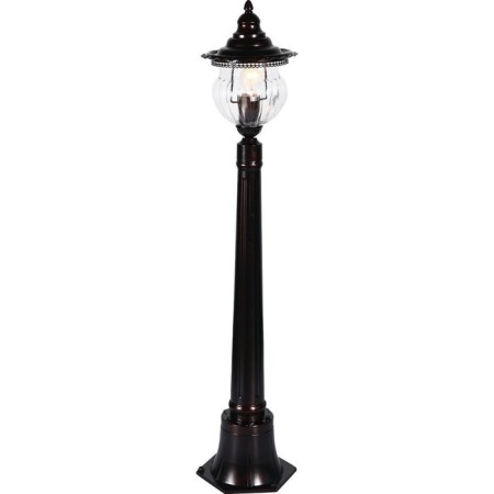Sadovo-park lamp Feron PL596, IP44, E27, 60 W, 195x195x1035 mm, brown color
