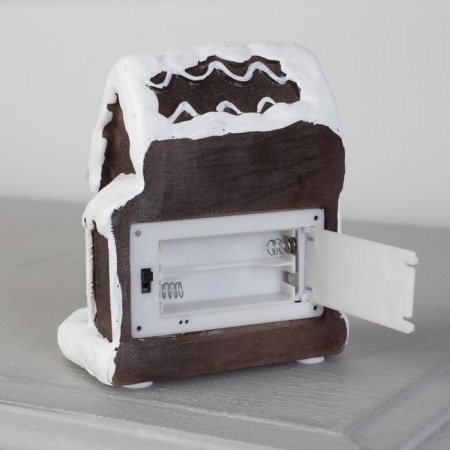 LED figure "Gingerbread House", ceramics, batteries AAAX3 (not complete), glow of multi-2