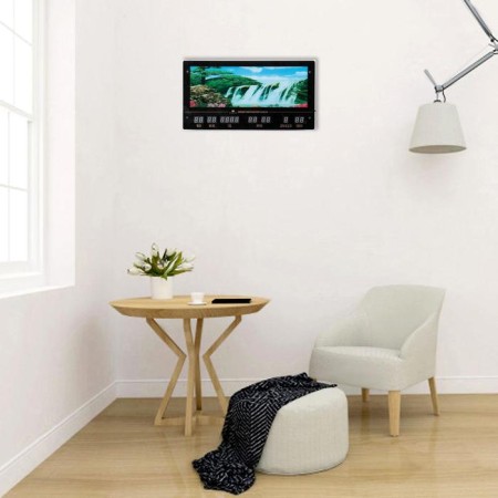 Picture with backlight and information calendar Living nature "Waterfalls" 70*37cm-6