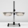 A stand with bowls, 2 x 2 l, height 50 cm, collapsible with an upper latch, chrome