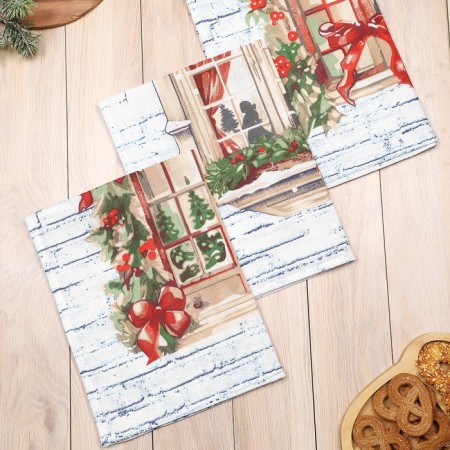 New Year. Towel New Year's Hall 12C35 1253-1 45x60cm, miter 160g/m HL100%-1