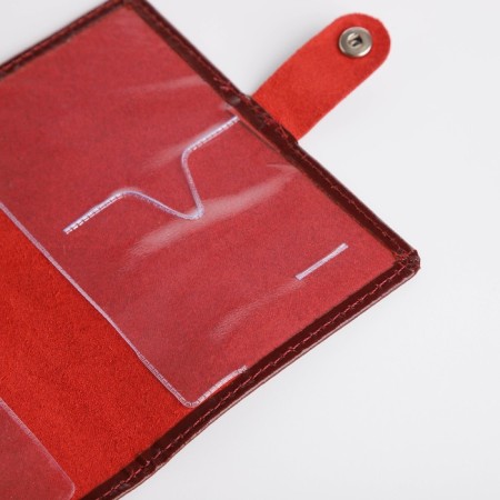 Cover for a passport on a valve, burgundy color-5