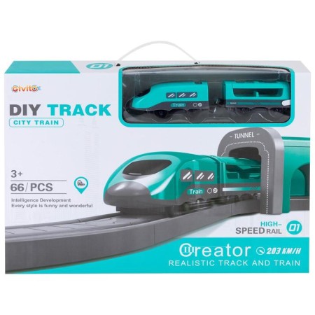 Railway for children "My City", 66 items, on batteries-4