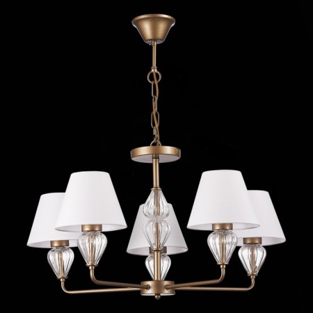 Suspended EVOLUCE lamp. Sle107423-05. Dalida. 5x60 watts, E14, 65x65x41 cm, golden color-3