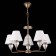 Suspended EVOLUCE lamp. Sle107423-05. Dalida. 5x60 watts, E14, 65x65x41 cm, golden color
