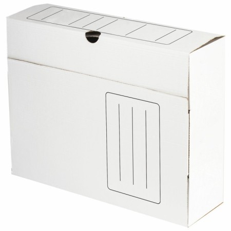 Archive box with A4 valve, calligrata, 100 mm, up to 900 l, microhofrocarton, white-3
