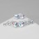 Pusets 4 pairs of "romance" heart, white-radiant color in silver