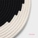 Serving napkin on the table "Hypnosis", d = 38 cm, black and white color