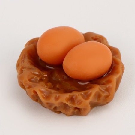 Miniature Puppet "Eggs in the Nest", set of 3 pcs., Size 1 pc. - 2 × 2 × 1 cm-1