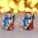 Miniature Puppet "Snowman with a broom", set 2 pcs., Size 1 pc. - 3.3 × 2 cm