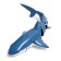 The radio -controlled “white” shark swims, splashes water, works from the battery, the color is blue