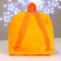 Baby plush backpack for the girl "Bunny in carrots", 26 × 24 cm, for the New Year