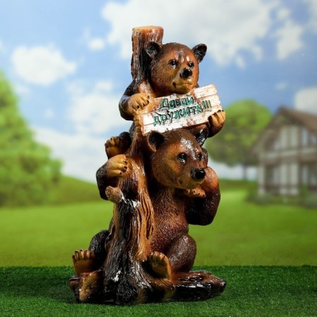 Garden figure "Bears Come friends" 30x27x55cm-10
