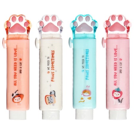 Eraser Meshu "Cat PAW", 93*28*17mm, thermoplastic rubber, plastic case