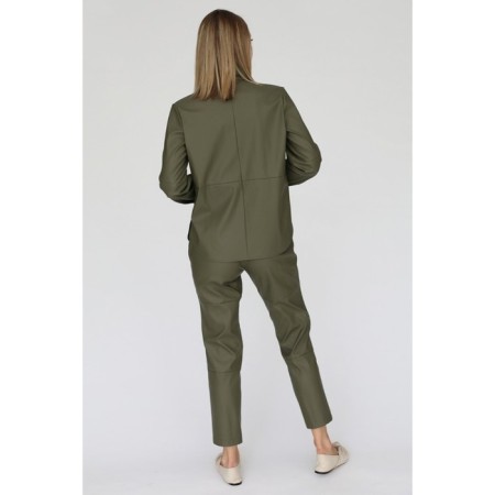 Artificial leather pants with high planting, size 50-4
