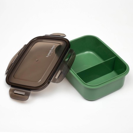 Lunch box, 1.2 l, 2 sections, 19.5 x 7.5 x 14.5 cm, green-3