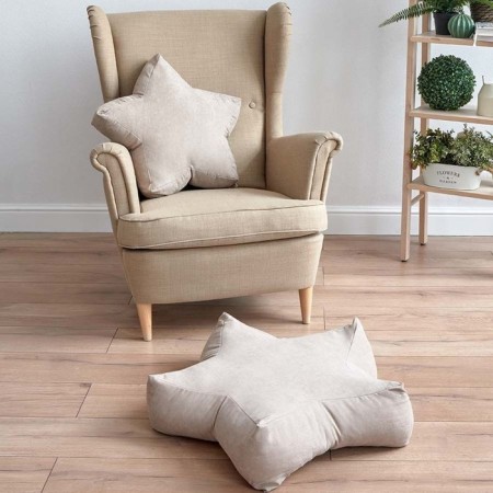 Decorative pillow "Starc", size 55x55x12 cm, color light gray