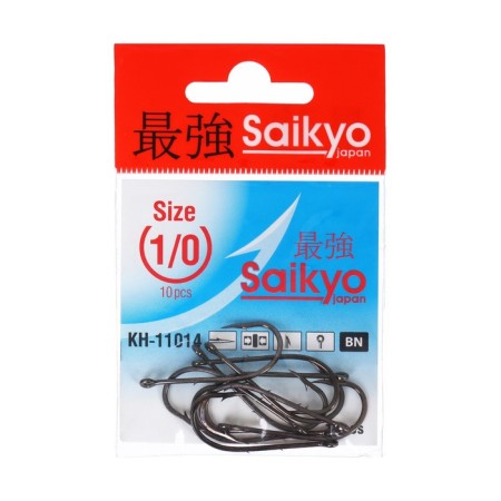 Hooks Saikyo KH-11014 Bait Holder BN No. 1/0, 10 pcs