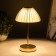 Table lamp sensory "Helia" LED 10W AKB gold 15x15x30 cm