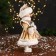 Snow Maiden "in a kokoshnik with stones" 32 cm, gold