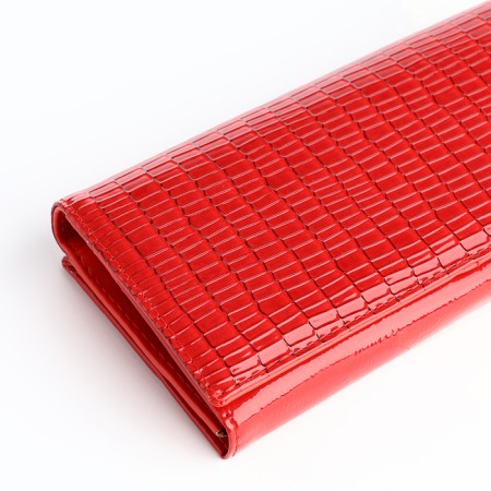 Women's wallet on magnet, red color-2