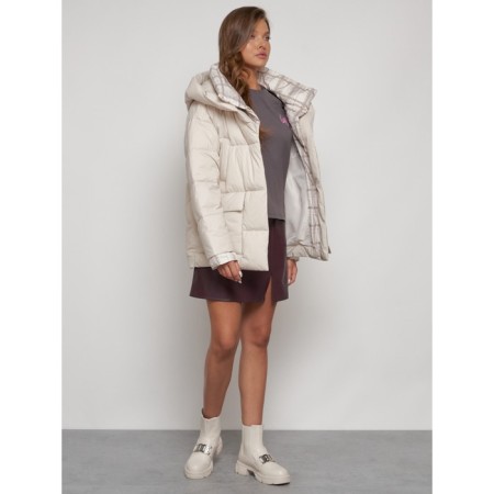 Winter jacket, size 44, beige color-6