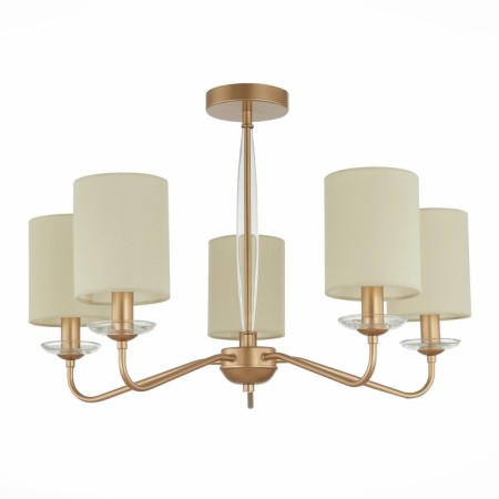 Ceiling EVOLUCE lamp. Sle108002-05. Rita. 5x40 watts, E14, 67x67x43 cm, golden color-2