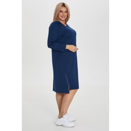 Women's dress, size 54, blue color-3