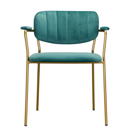 Eirill chair, 530 × 590 × 770 mm, velor, dark green color-10