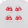 Decor for creativity metal, enamel, rhinestone "Bells New Year" 2x2.2 cm