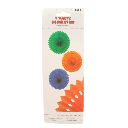 Paper product Decor "Circle", 25 cm, yellow color-3