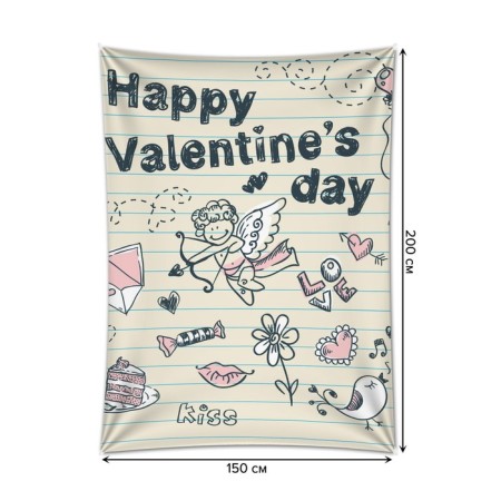 Decorative panel with photo printing "Recognition of love", vertical, size 150x200 cm-1