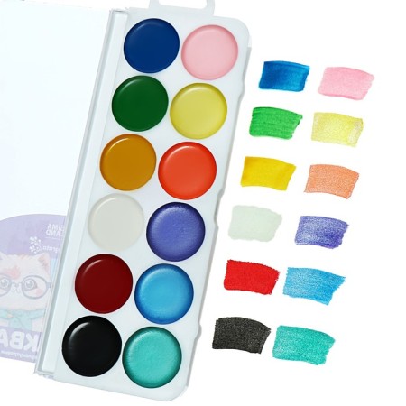 Watercolor Mix 12CV Plastic (6 Classic+6 Maruter) Calligrata-5