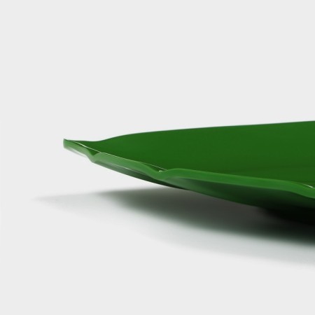 Serve dish "Liszt", 37.5 × 23.5 × 2 cm, green color-3