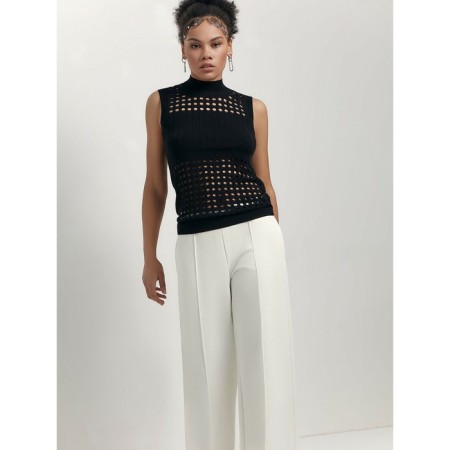 Pants wide female Conte Elegant, XS size, ECRU color-2