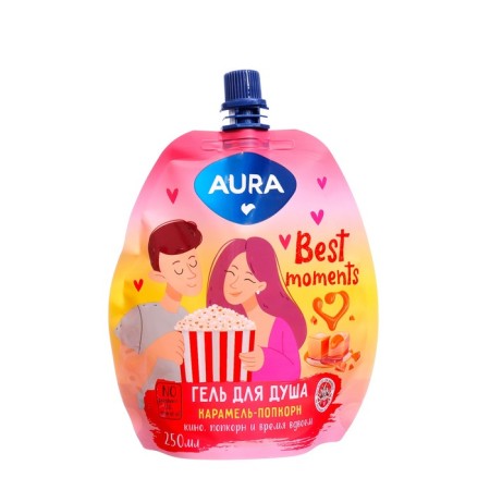 Aura Gift Set "Caramel and Avocado": shower gel, 250ml + hand and body cream, 100ml 1006242-2