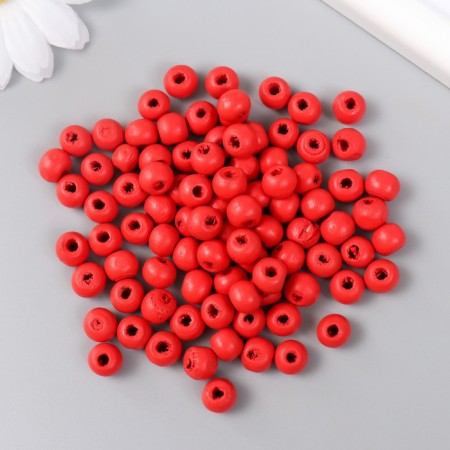 Beads for creativity "Atomic red" D-0.8 cm, set of 20 g-1