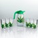 Set for juice "Landysh" art painting, 6 glasses 1250/200 ml